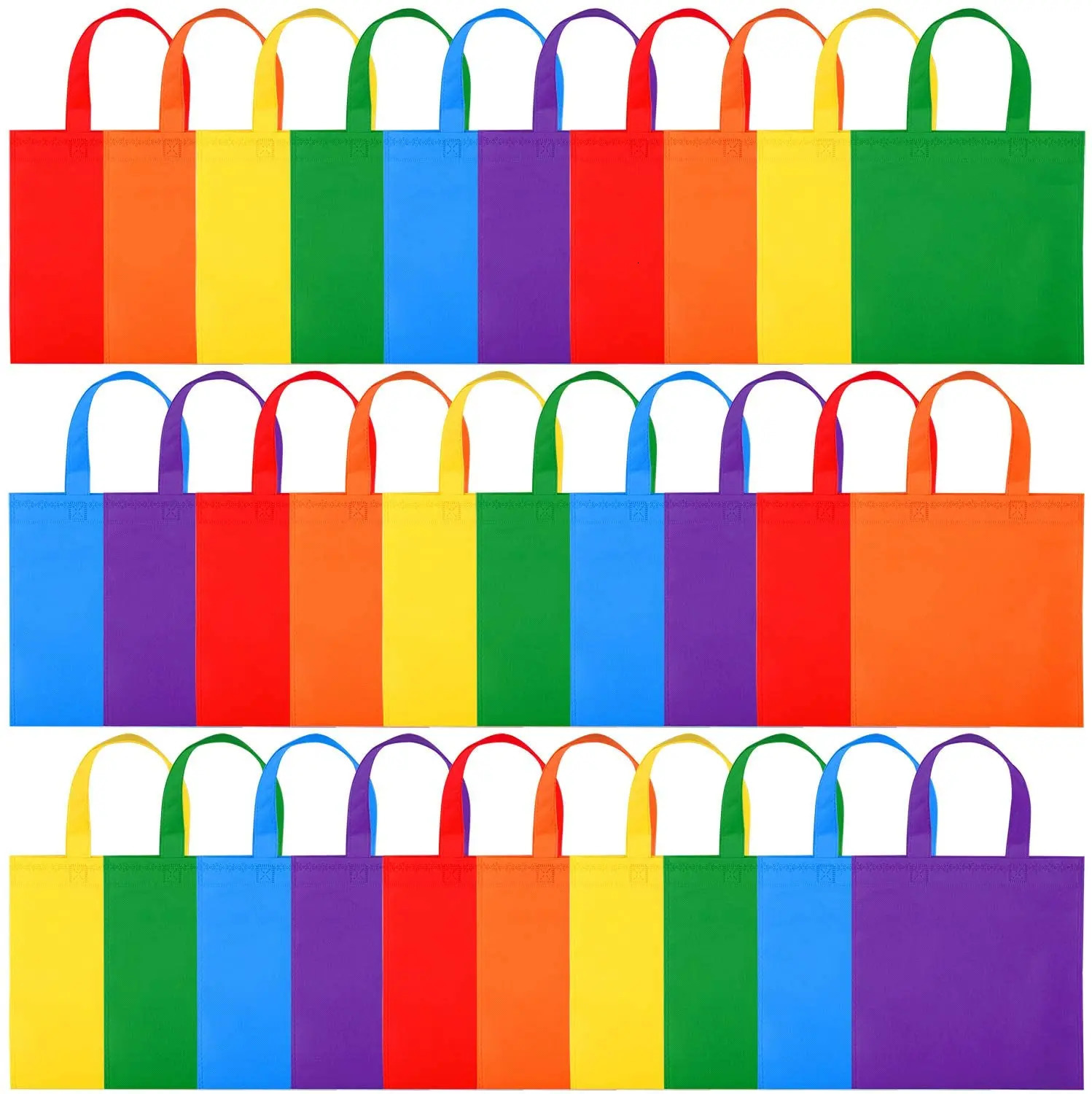 20 Pieces Non-Woven Bags Shopping Bag with Handle Cloth Business Bag for Party Favor Reusable Bag Customized Personalized 240506