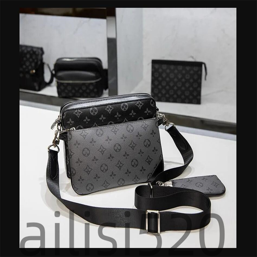 2023 Hot Fashion Mens print Shoulder Bags Man Genuine Leather Briefcases Bolsas Messenger Wedding Dress business Crossbody Bag Handbags