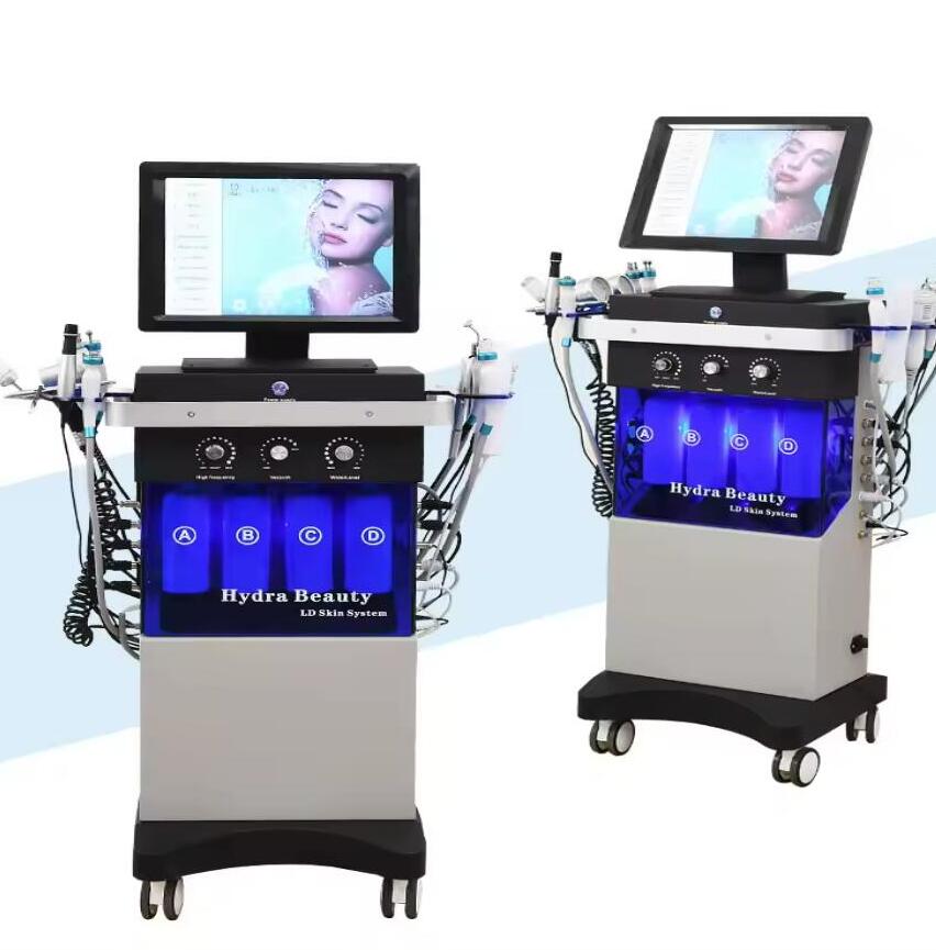 High quality 15 in1 Hydra facial machine skin care Micro dermabrasion rf face lifting Diamond Peeling Water Jet Aqua wrinkles removal face cleaning be