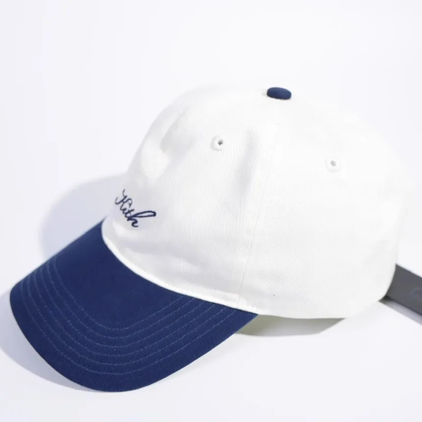 Summer Letter Embroidery Blue White Curved Brim Baseball Cap For Men Women Soft Top Hat Adjustable Sunshade Accessories 240426