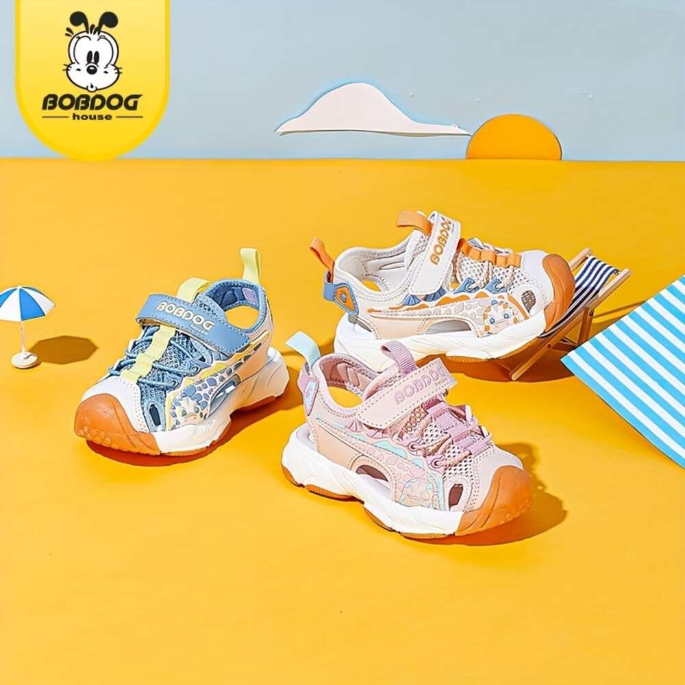BOBDOG House Fashion design Unisex Kid's Close Toe Breathable Sandals Comfy Durable Beach Water Shoes for Boy's & Girl's Outdoor Activi