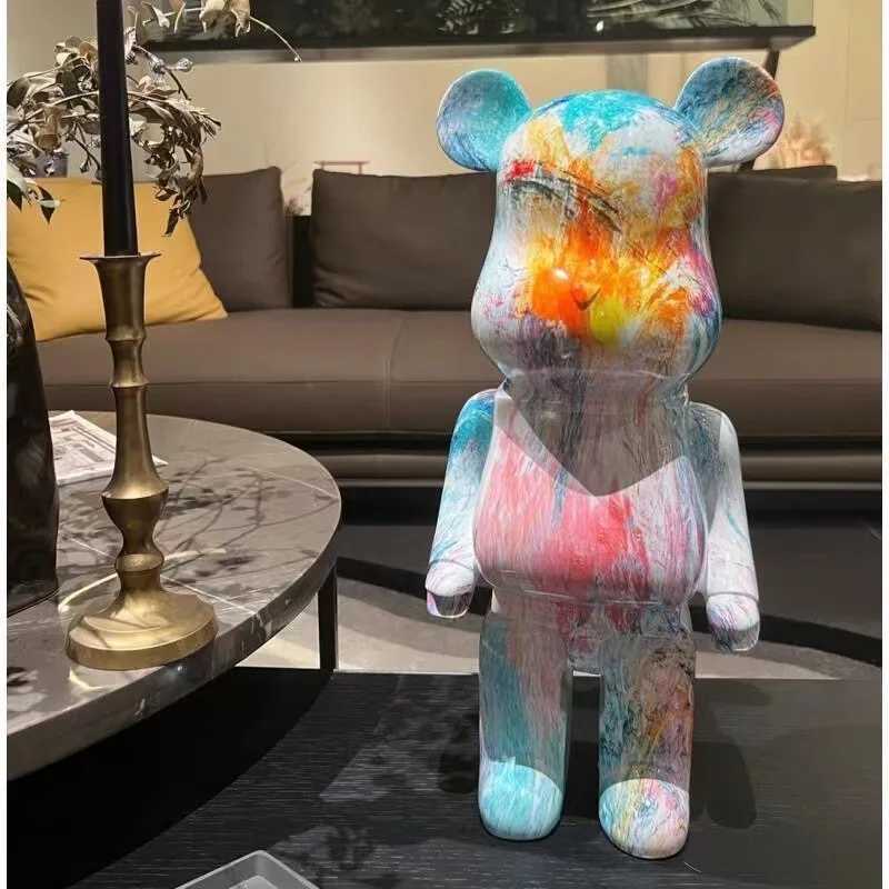 Decorative Objects Figurines 28CM cartoon bear statue image Korean home decoration modern living room decoration Nordic shelf sculpture decoration dec