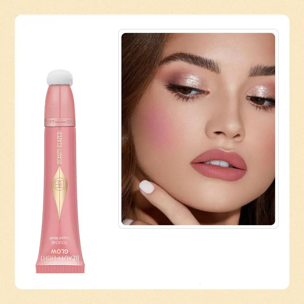 7 Colors Liquid Blush Stick Highlighter Multi Functional Waterproof Pen Lip Eye Up Cheek With Versatile Makeup Cushion Make B6R2 240507
