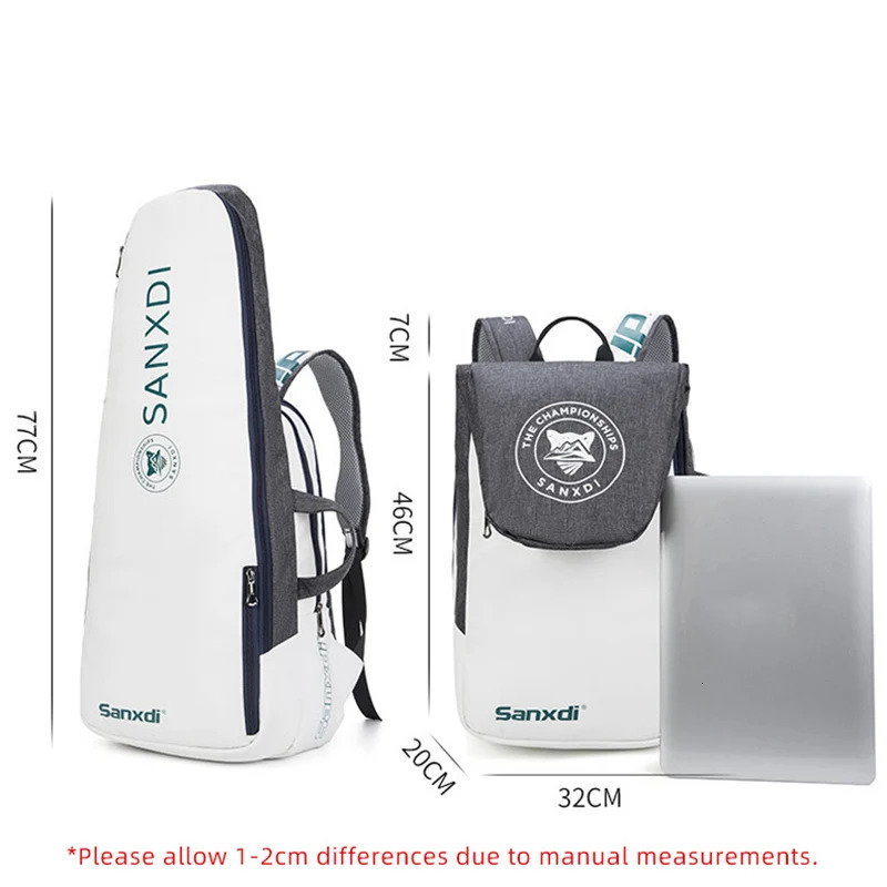 Foldable Tennis Paddle Backpack Squash Badminton Racket Bag Padel Racquetball Carrying Handbag Man Large Capacity Sports Bags 240507