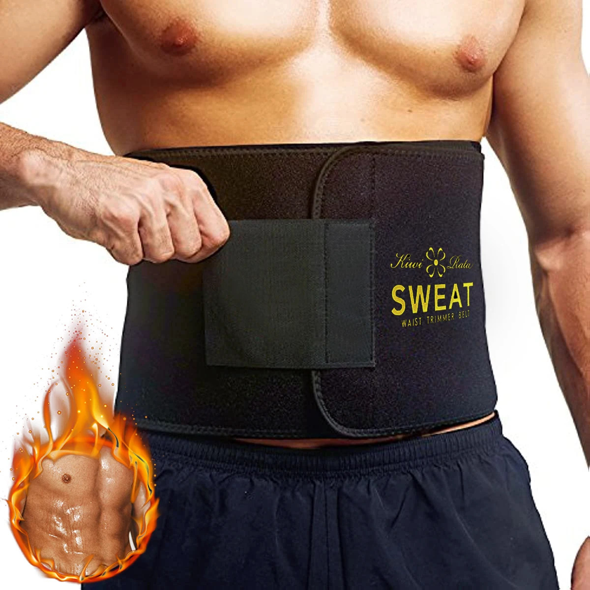 Waist Trimmer Belt Slim Men Body Shaper Cinchers Tummy Control Neoprene Sweat Wrap for Stomach and Back Lumbar Support 240506