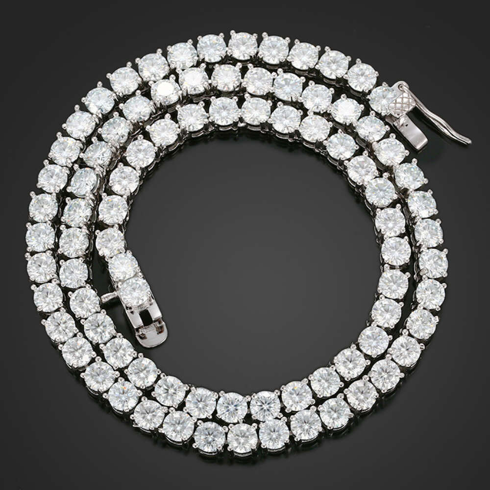 2mm 3mm VVS Moissanite Tennis Chain 7-24 inch Women's and Men's Bracelet Necklace