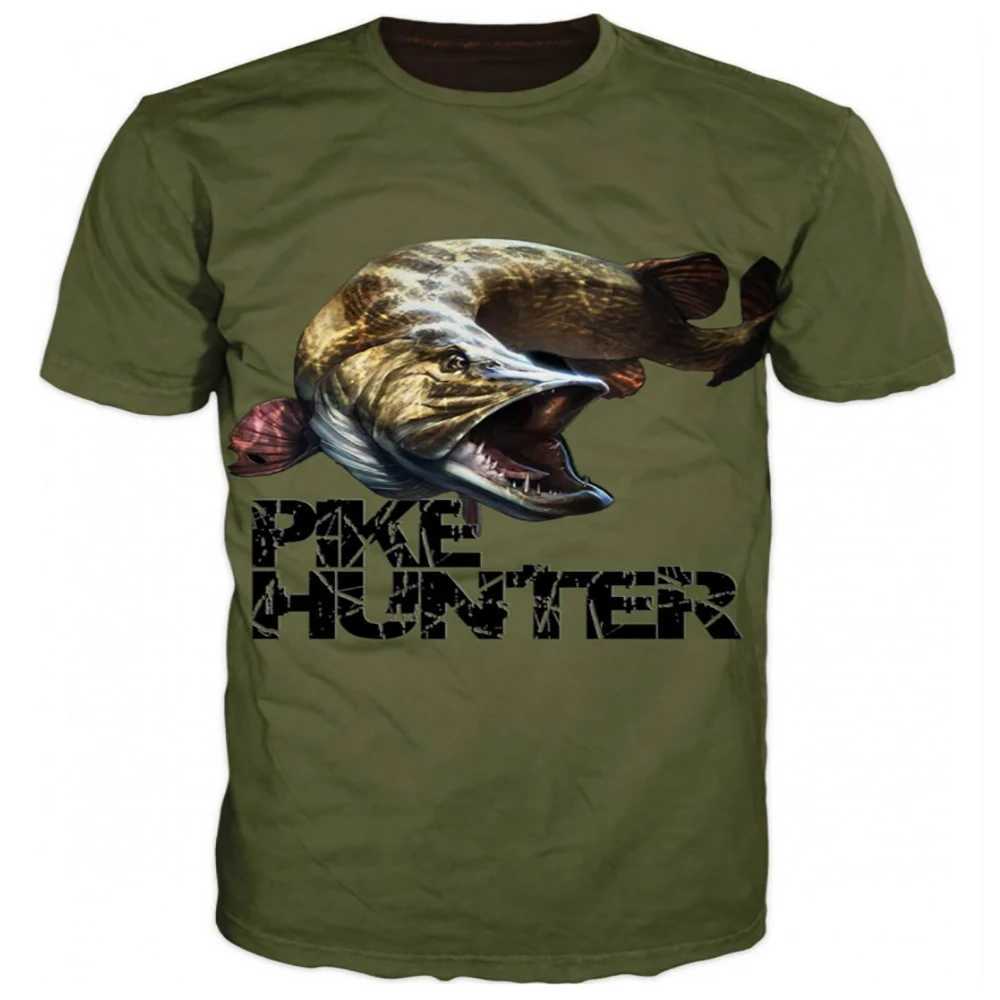 Men's T-Shirts Carp Fish 3D Print Men Women T-shirt Casual Breathable Tops Outdoor Fishing O Neck Ts Funny T-shirts Oversized Mens Clothing T2405