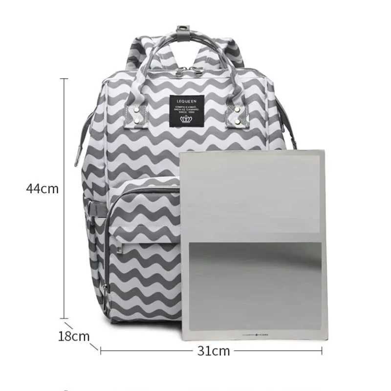 Diaper Bags Lequeen Maternity Diaper Bag Backpack Nappy Brand Mummy Large Capacity Baby Bag Nursing Bag for Baby Care Y2502278AYB