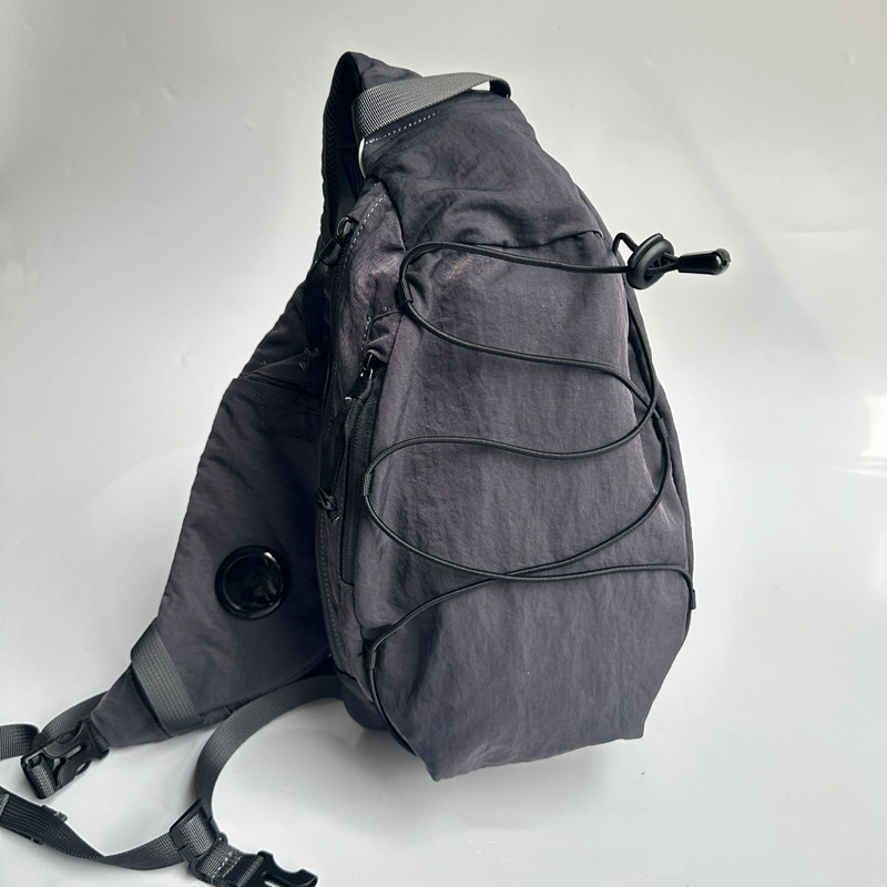 2025--Men Single Shoulder Crossbody Small Bag Single Lens Outdoor Sports Pull Rope Nylon Chest Bag Waist Bag