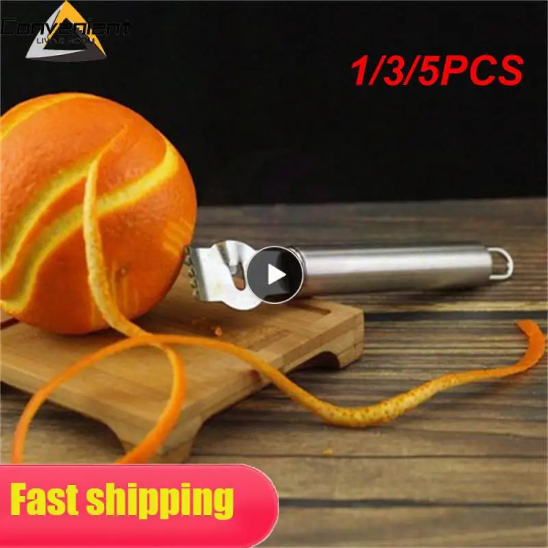1 PC Lemon Orange Fruit Citrus Zester Peeler Kitchen Bar Craft Stainless Steel Knife Peeg Tools 0507