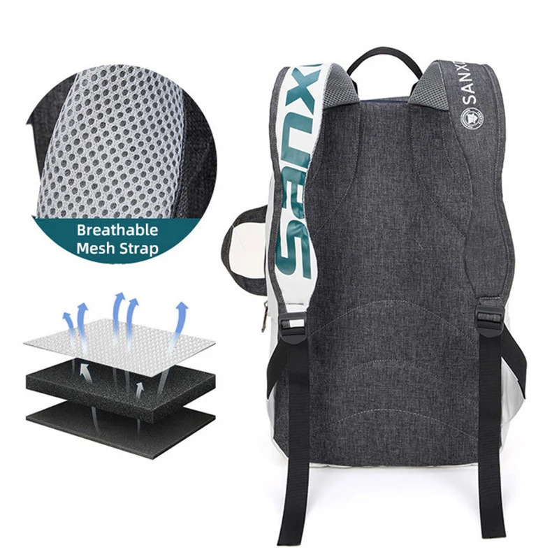 Foldable Tennis Paddle Backpack Squash Badminton Racket Bag Padel Racquetball Carrying Handbag Man Large Capacity Sports Bags 240507
