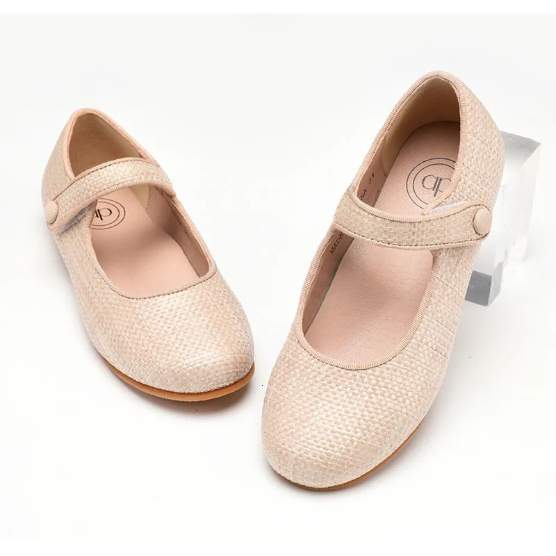 AP burlap shoes kids boys girls spring summer fashion mary jane shoe loafers children girl dressy flat shoes 240506