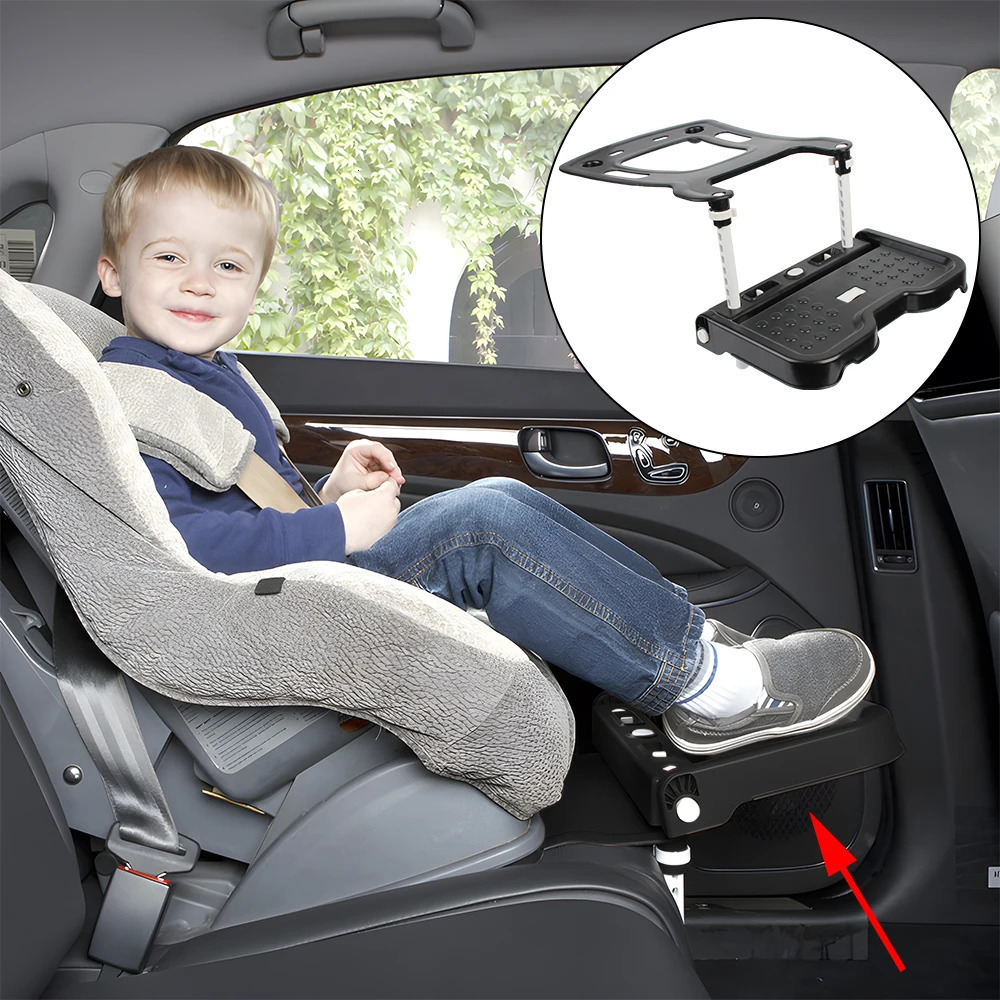 Children Safety Seat Footrest Pram Footrest Attachment Car Accessories Support Adjustable Foldable Baby Foot Pedal Rest Holder 240506