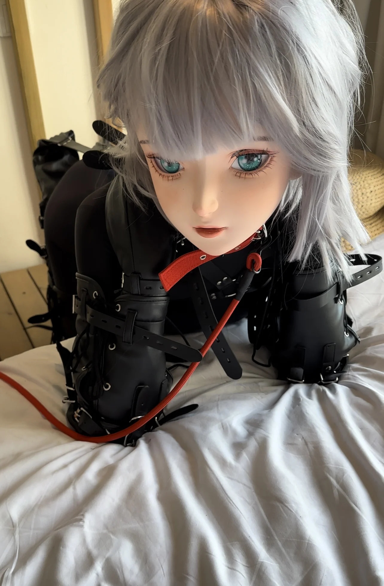 Daisy Binding and Half Head Super Sweet Female Resin Crossdressing BJD kig Role Playing Kigurumi Mask 240425