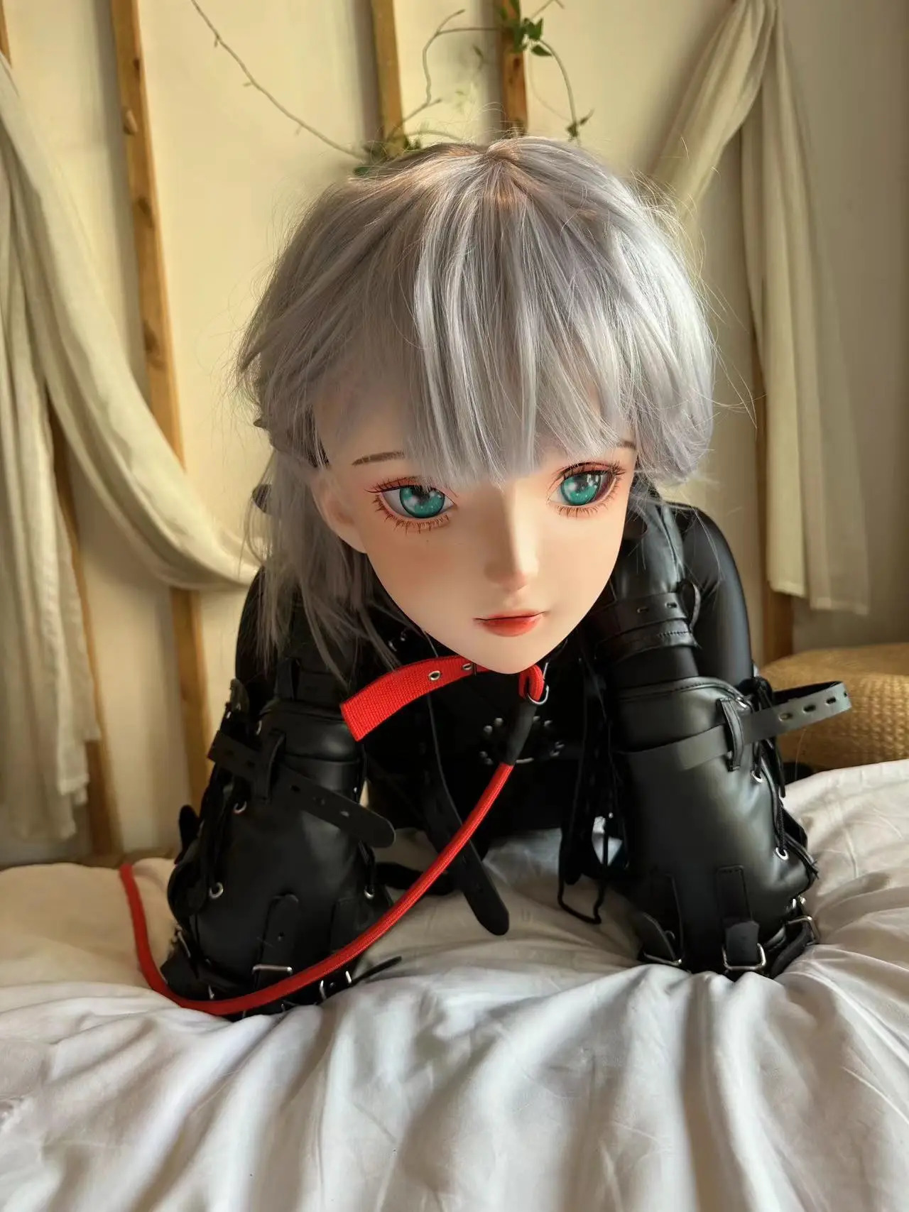 Daisy Binding and Half Head Super Sweet Female Resin Crossdressing BJD kig Role Playing Kigurumi Mask 240425
