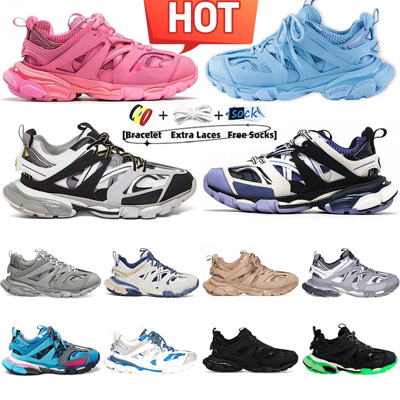 Track tracks luxury shoes mens women trainers Track 3 3.0 Shoes man trainer Designer shoe Luxury Leather Casual tennis loafer fashion outdoor sports basketball shoes