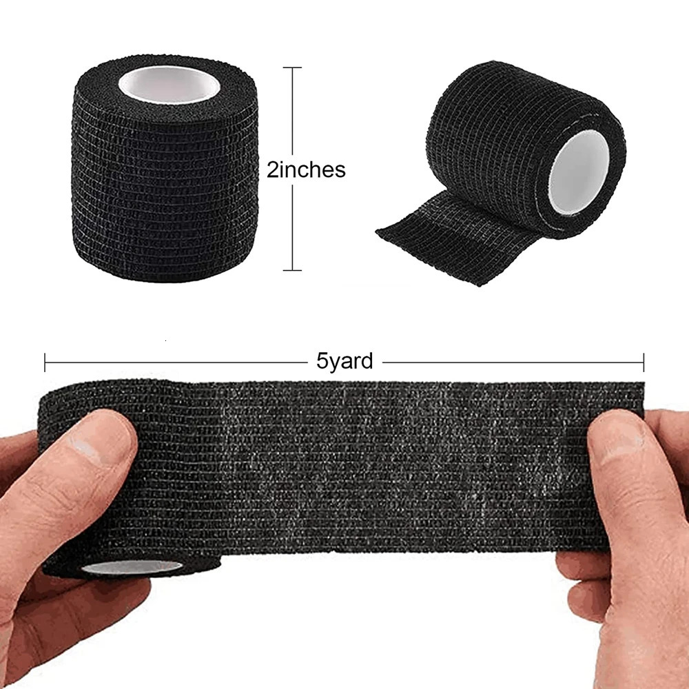 48241263PCS Tattoo Grip Cover Wrap Elastic Bandage Cohesive Tattoo Grip Tape Self Bandage for Tattoo Machine Tape Wrap 240506