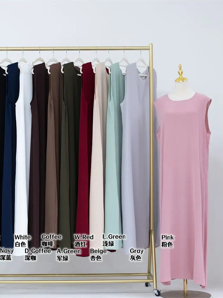 Ramadan Sleeveless Abaya Turkey Islam Arabic Muslim Long Dress African Dresses For Women Clothing Robe Musulmane Femme Vestidos 240506