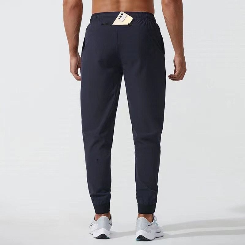 Men's Jogger Long Pants Sport Yoga Outfit Quick Dry Drawstring Gym Pockets Sweatpants Trousers Mens Casual Elastic Waist fiess