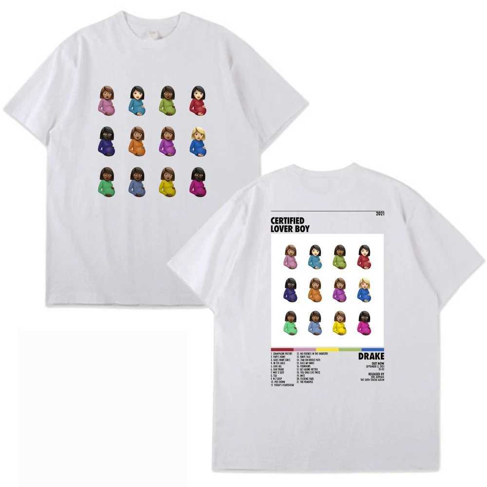 Men's T-Shirts Certified Lover Boy Summer Mens T-Shirt Cotton Short Slve Tops Casual T Oversized Strt Fashion Men Clothing Fr Shipping T240505