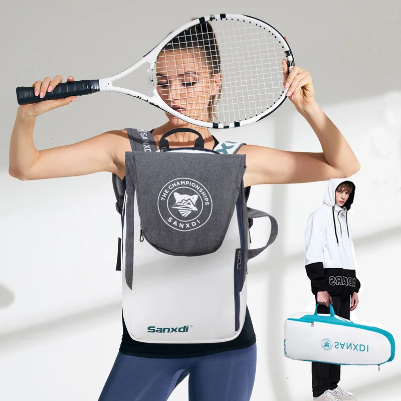 Foldable Tennis Paddle Backpack Squash Badminton Racket Bag Padel Racquetball Carrying Handbag Man Large Capacity Sports Bags 240507