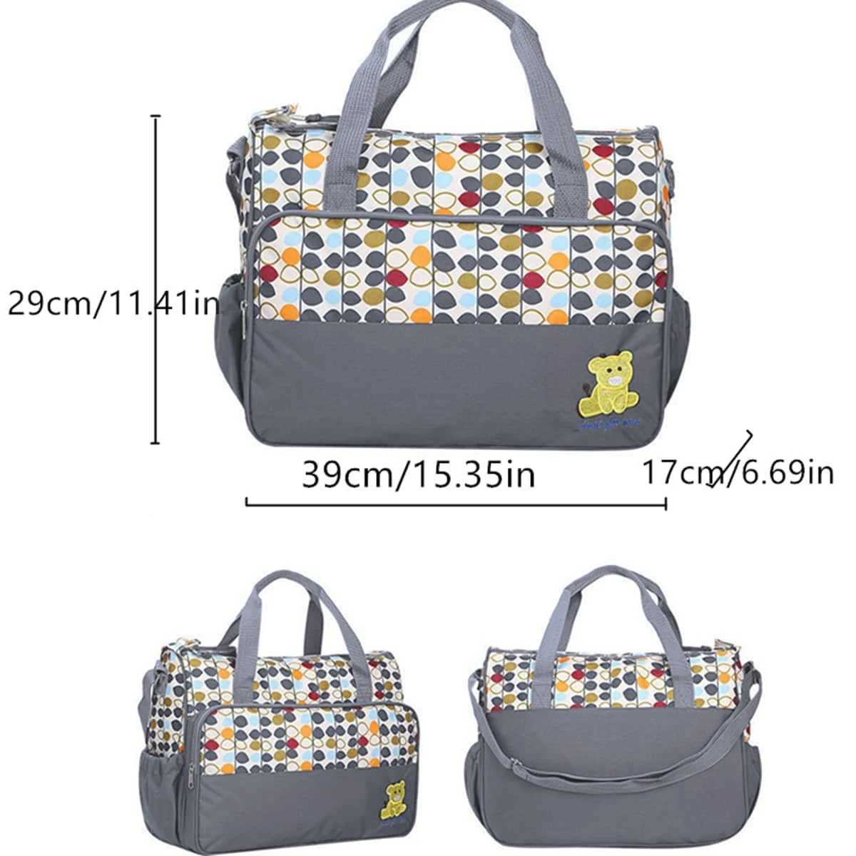 Diaper Bags Fashionable printed mommy bag five piece set large capacity multifunctional one shoulder crossbody bag outdoor diaper bag Y250227AQIB