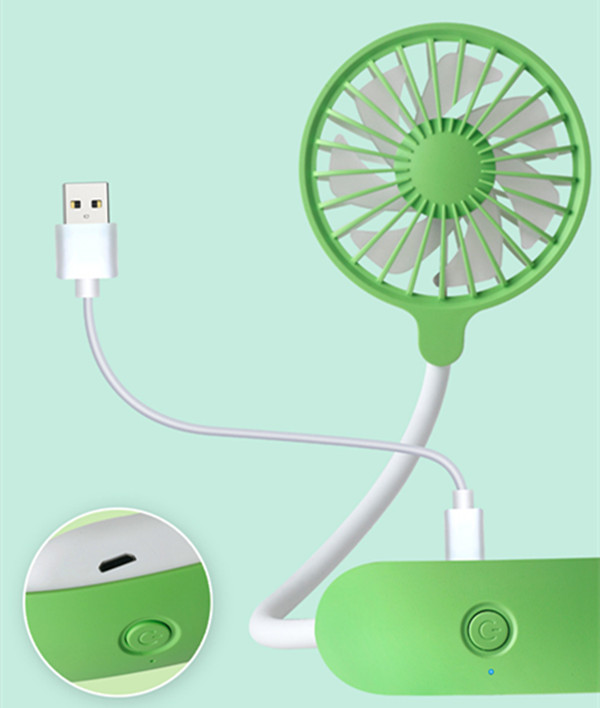 By Sea Shipping F6 Foldable Neckband Mini Neck Fan USB Cooling Fans for Camping Tourism Gift Kids Summer Cooler Outdoor with 1250mah battery