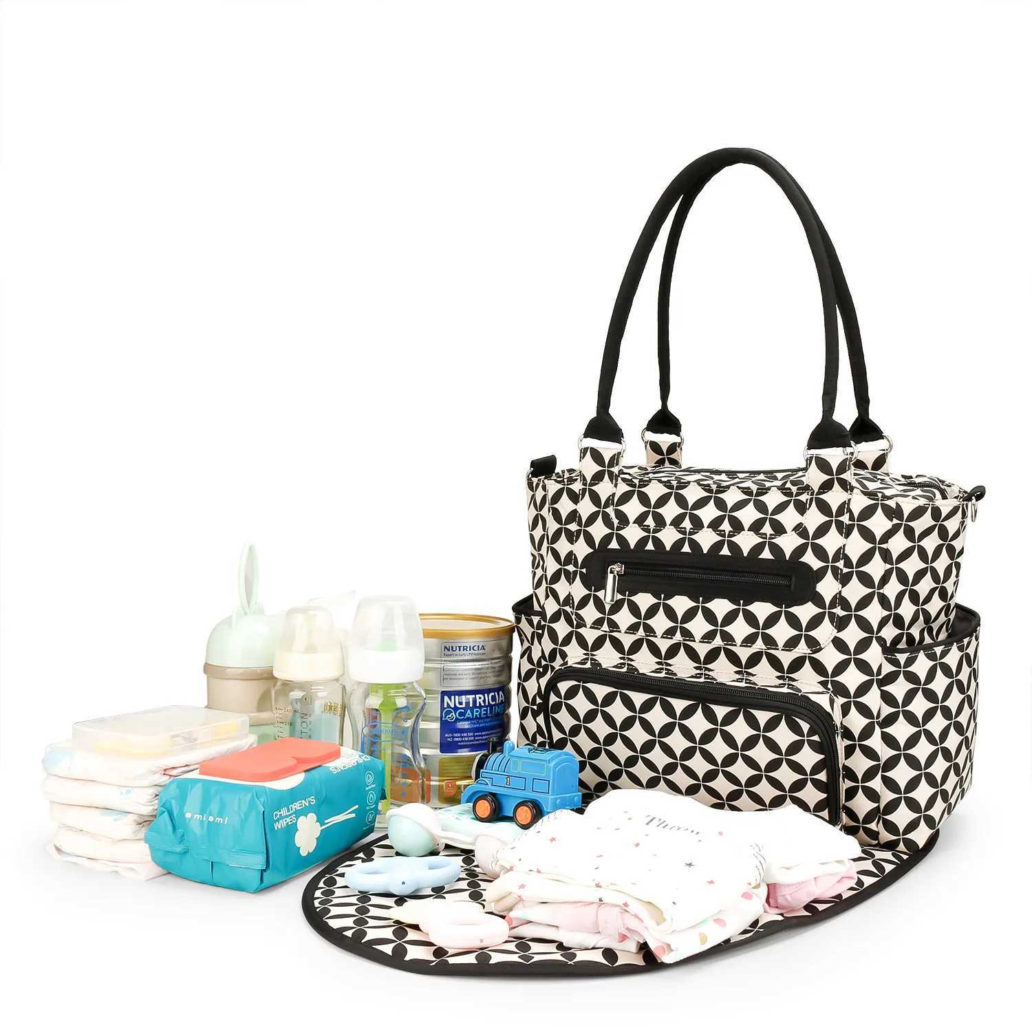 Diaper Bags Mommy Bag Handbag Multi-functional Large Capacity Mother Bag Mom and Baby Diaper Bag Go Out Handbag Baby Bag Y25022767GI