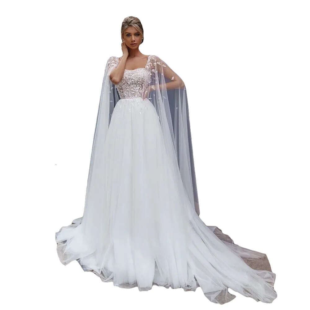 Made Custom Sexy Square Mermaid Bridal Gowns Applique Race Or-Length Wedding Dresses Court Train Satin Ruched Tulle Beach Vestido De Noiva 0914