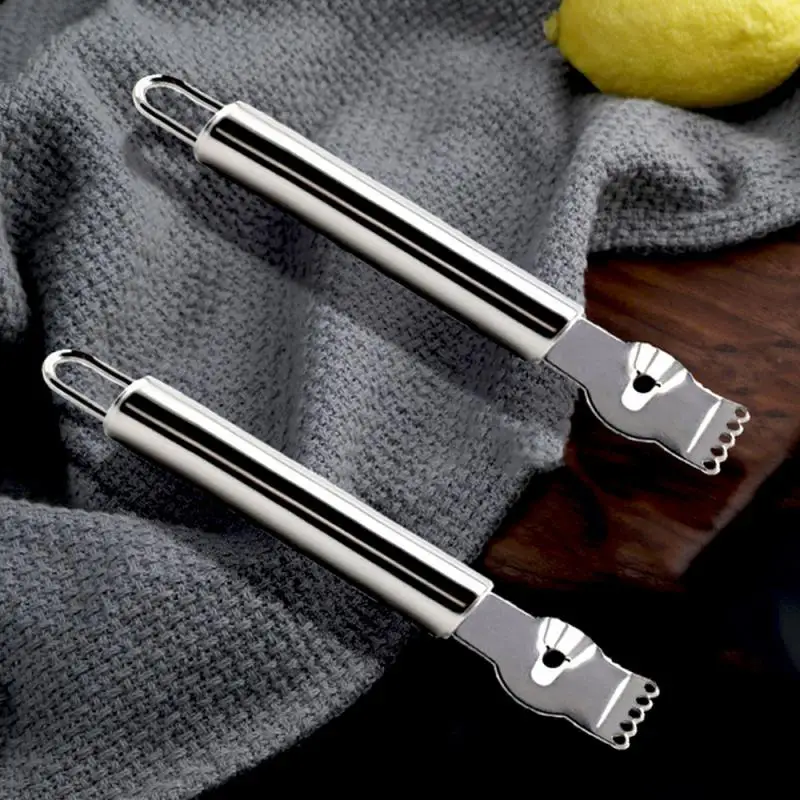 1 PC Lemon Orange Fruit Citrus Zester Peeler Kitchen Bar Craft Stainless Steel Knife Peeg Tools 0507