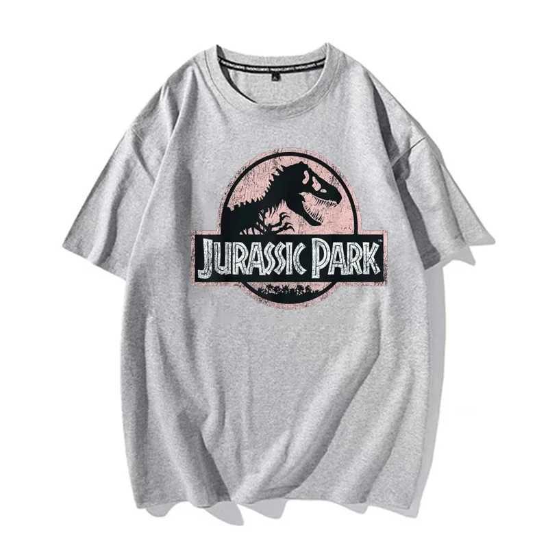 Men's T-Shirts Summer Fashion Mens Owersize T-Shirt Jurassic Park Large Dinosaur High Quty Printed T-Shirt Unisex Cotton Hip Hop T-Shirt T240505