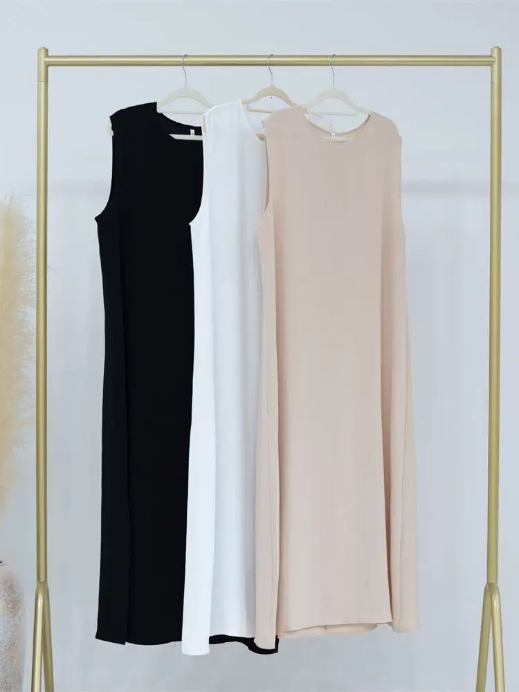 Ramadan Sleeveless Abaya Turkey Islam Arabic Muslim Long Dress African Dresses For Women Clothing Robe Musulmane Femme Vestidos 240506