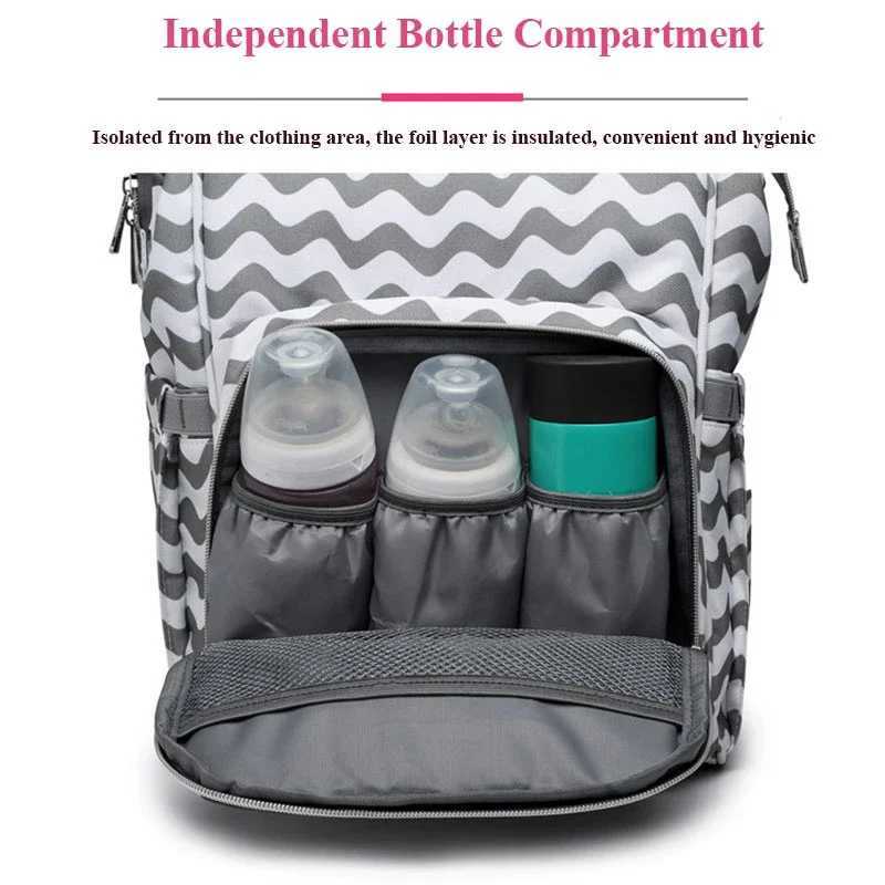 Diaper Bags Lequeen Maternity Diaper Bag Backpack Nappy Brand Mummy Large Capacity Baby Bag Nursing Bag for Baby Care Y2502278AYB