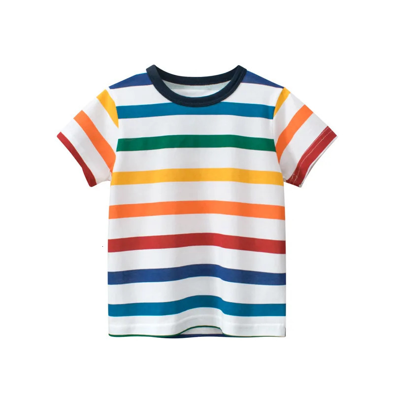 Children Short Sleeve Tshirts Korean Version Kids Clothing Boy Baby Cotton Tees 29 Years Summer Cartoon 240416