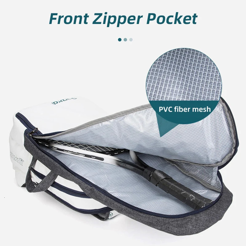 Foldable Tennis Paddle Backpack Squash Badminton Racket Bag Padel Racquetball Carrying Handbag Man Large Capacity Sports Bags 240507