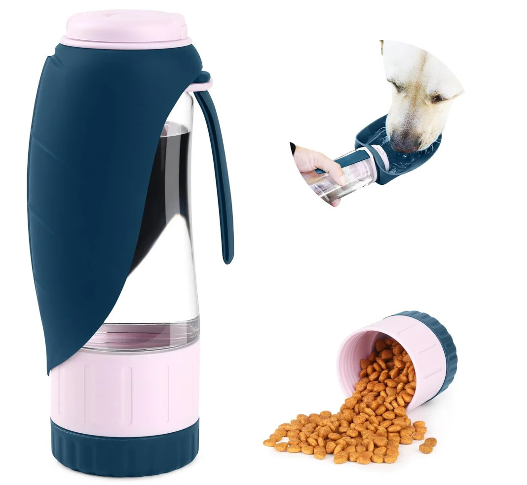 Convenient Portable Water Bottle Dispenser for Travel and Outdoor Activities - Leak Proof Dog Breeds Includes Drinking 240419 Free shipping