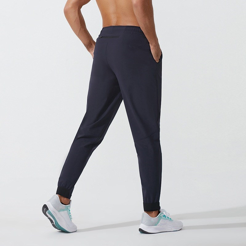 Men's Jogger Long Pants Sport Yoga Outfit Quick Dry Drawstring Gym Pockets Sweatpants Trousers Mens Casual Elastic Waist fiess