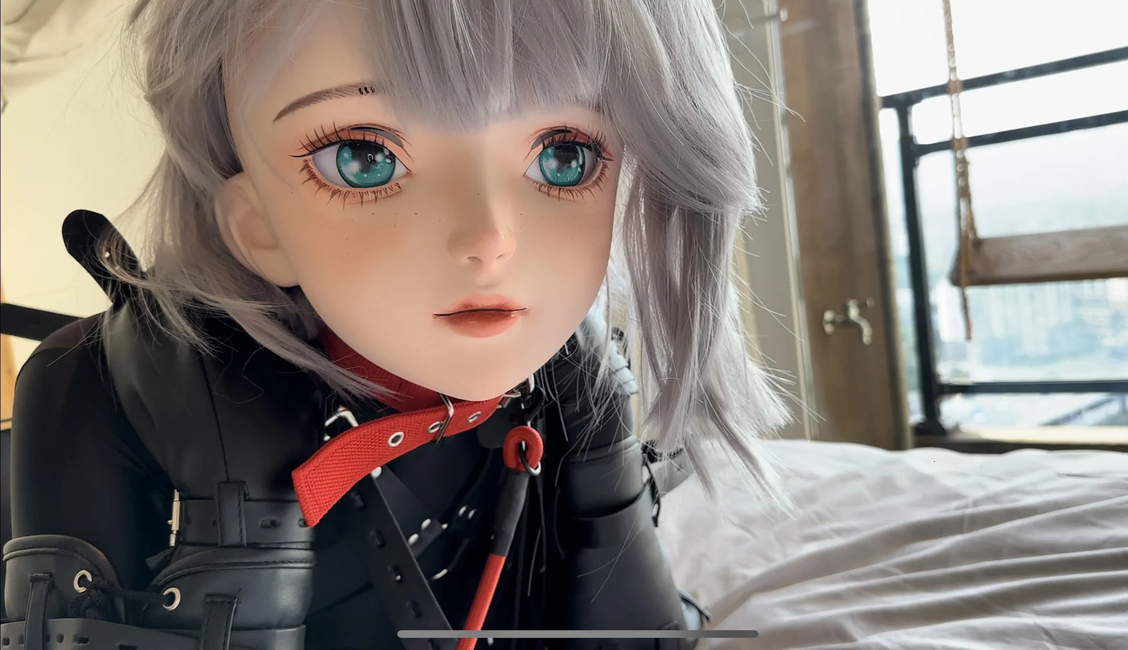 Daisy Binding and Half Head Super Sweet Female Resin Crossdressing BJD kig Role Playing Kigurumi Mask 240425