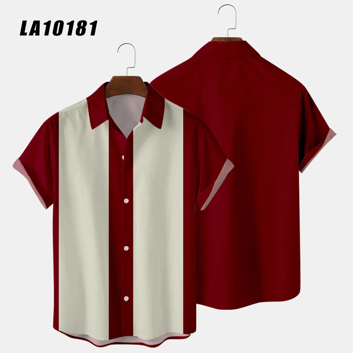 Vertical Striped Shirt Men Casual Button-Down Holiday Beach Shirts Short Sleeve Camiseta Retro Hombre Bowling Mens Shirts 240506
