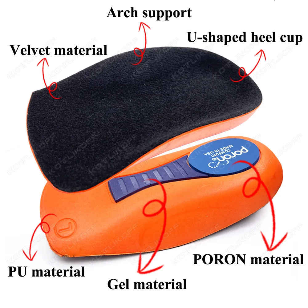 Sports Heel Pad Insoles Pain Relief For Plantar Fasciitis Cushion Foot Massager Care Half Insole Soft Sole Running Shoe 240419