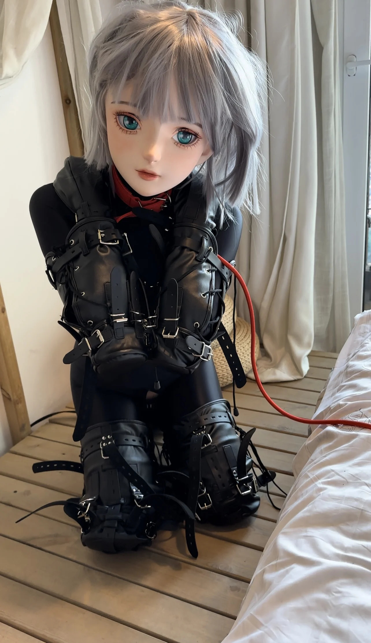 Daisy Binding and Half Head Super Sweet Female Resin Crossdressing BJD kig Role Playing Kigurumi Mask 240425