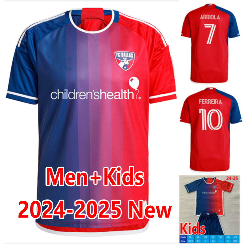 2024 FC''Dallas soccer jerseys ARRIOLA POMYKAL Ferreira 24 25 home away VELASCO NTSABELENG football shirt DELGADO LLETGET MUSA SEALY maillot men kids kit uniforms
