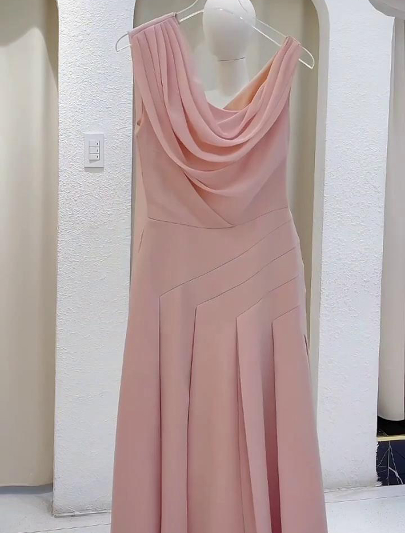 Modern A-Line Prom Dresses One-Shoulder Sleeveless Tea-Length Ruffle Pick-ups Dress With Wrap Celebrity Evening Dresses Plus Size Custom Made B5004