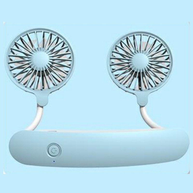 By Sea Shipping F6 Foldable Neckband Mini Neck Fan USB Cooling Fans for Camping Tourism Gift Kids Summer Cooler Outdoor with 1250mah battery