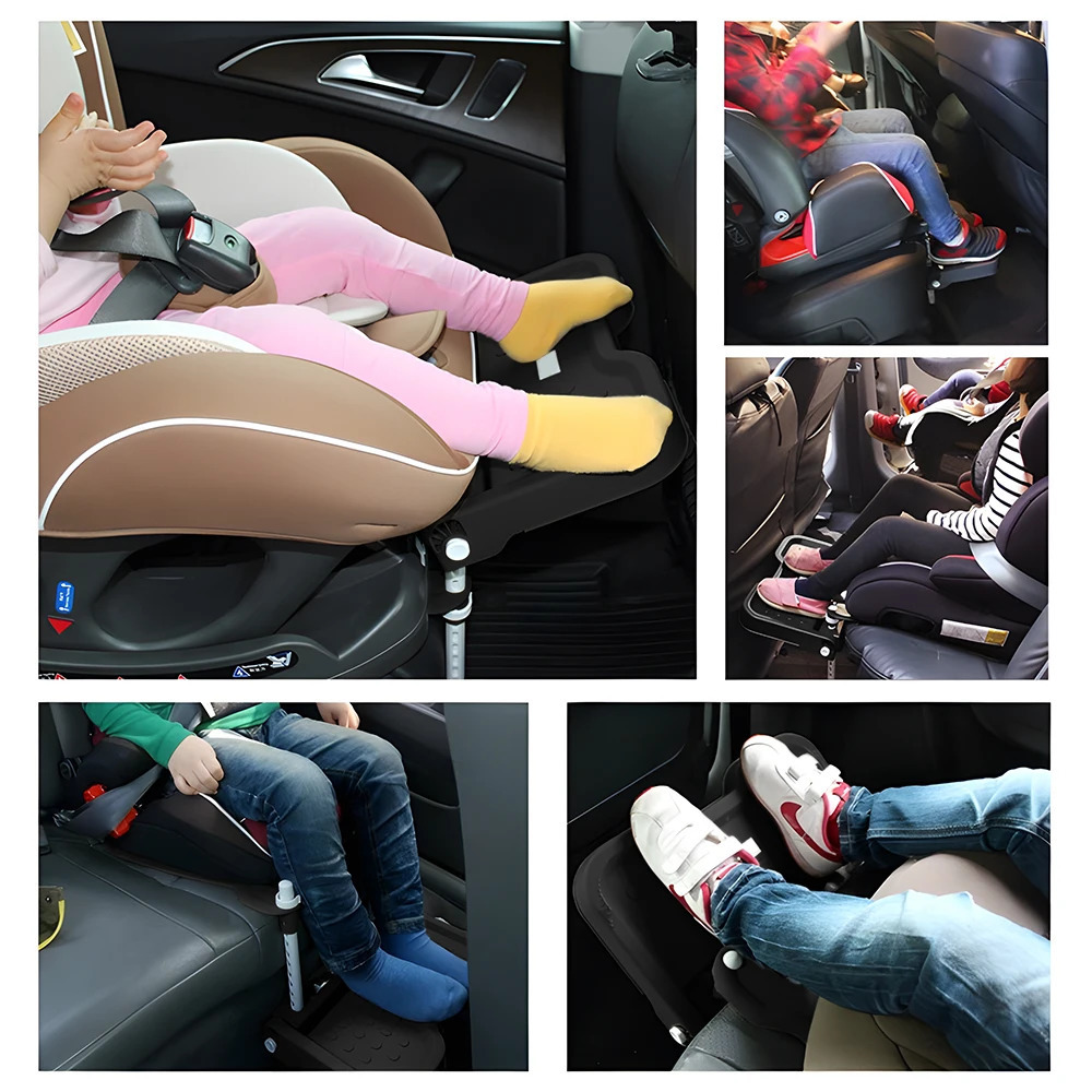 Children Safety Seat Footrest Pram Footrest Attachment Car Accessories Support Adjustable Foldable Baby Foot Pedal Rest Holder 240506