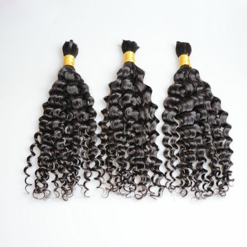 Water Curly Brazilian 100% Human Hair Bulks 10-30inch Natural Color Peruvian Indian Hair Extensions Products