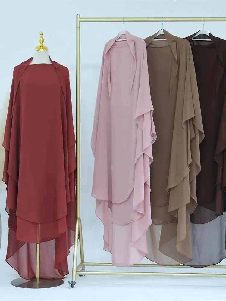 Ramadan Khimar Abaya Saudi Arabia Turkey Islam Muslim Hijab Dress Prayer Clothes Abayas For Women Ka Robe Femme Musulmane 240506