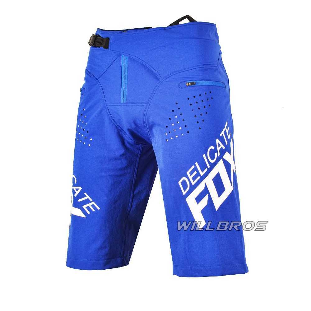 s Shorts Delicate Fox Motocross Racing Shorts Motorcycle MTB Downhill Bike Mountain Bicycle Offroad Summer Short Pants Orange Mens J240507