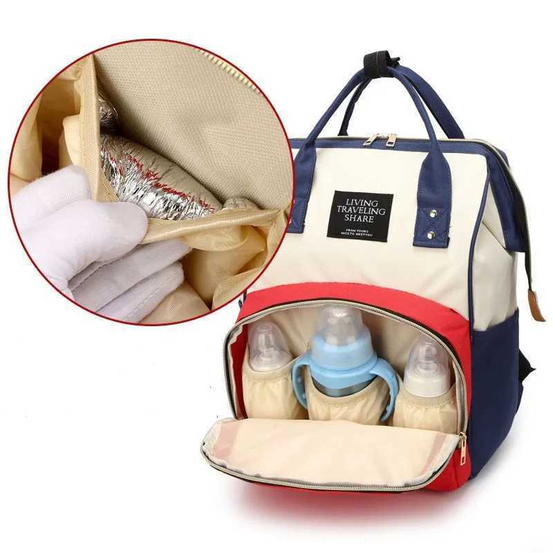 Diaper Bags Mummy diaper bag Large capacity multi-function fashionable and durable mother and baby bag Mummy backpack Y250227RM15