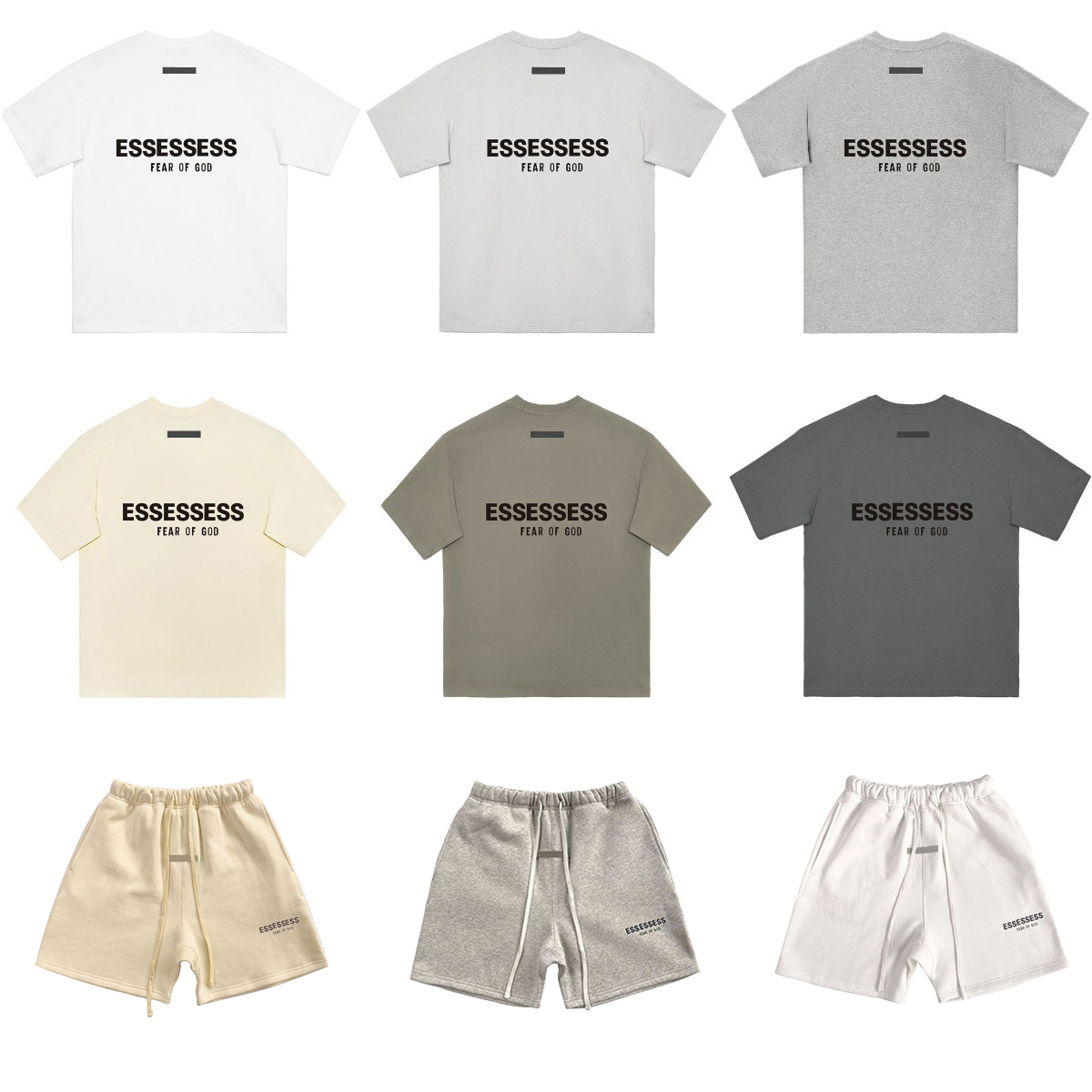 essentialsclothing mens casuel T-shirt designer fashion letter print tshirt short pants loose sweatshirt sweatpants Top Quality Size S-XL